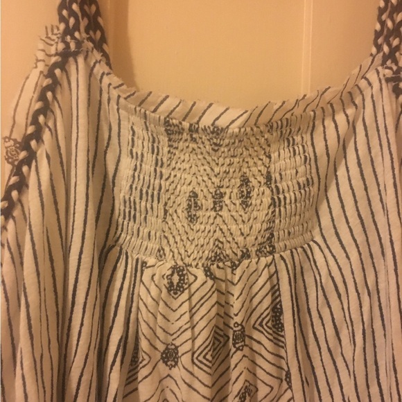 Lucky Brand Boho Pleated Tank W/ Braided Detailing: S - Picture 5 of 6